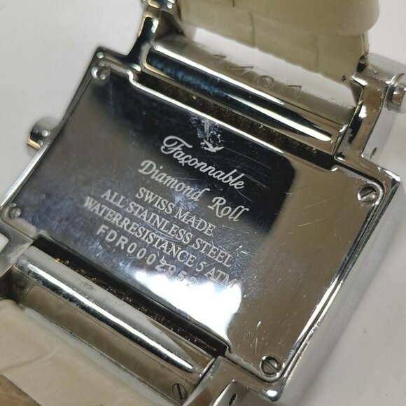 Façonnable 38mm Silver Diamond Square Watch 862915 main image 11